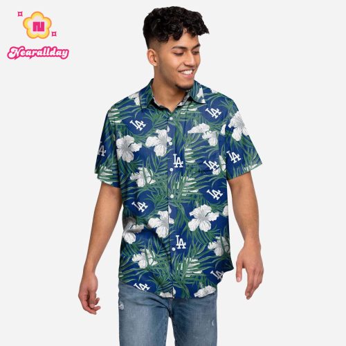 Los Angeles Dodgers Hibiscus Button Up Shirt – Official MLB Merchandise
