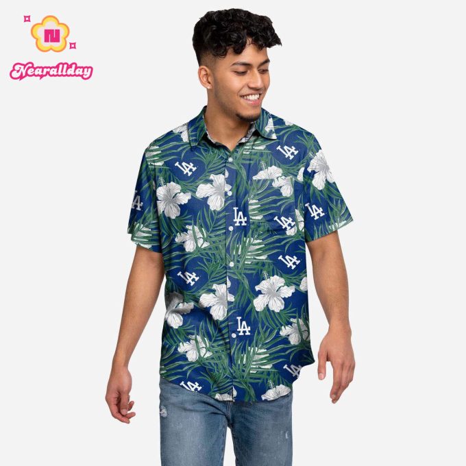 Los Angeles Dodgers Hibiscus Button Up Shirt – Official MLB Merchandise