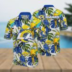 Los Angeles Rams Floral All Over Printed Hawaiian Shirt Los Angeles Rams Floral All Over Printed Hawaiian Shirt