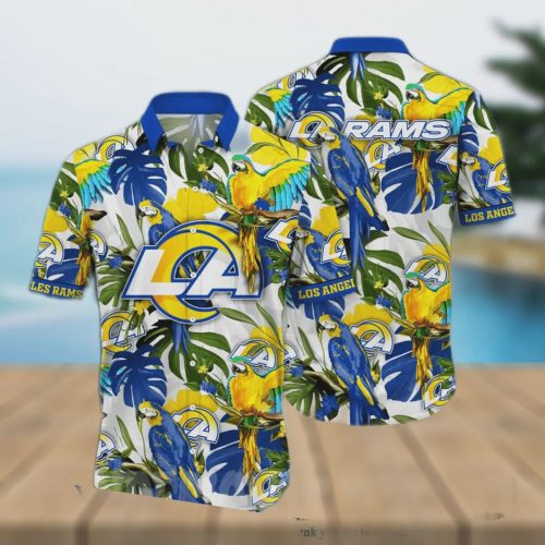 Los Angeles Rams Floral All Over Printed Hawaiian Shirt