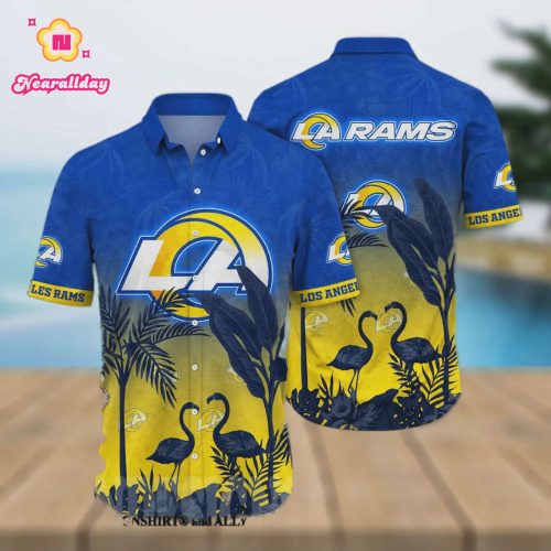Los Angeles Rams Flower Full Printed Hawaiian Shirt