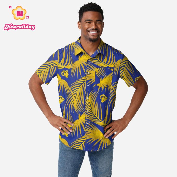 Los Angeles Rams Hawaiian Button Up Shirt