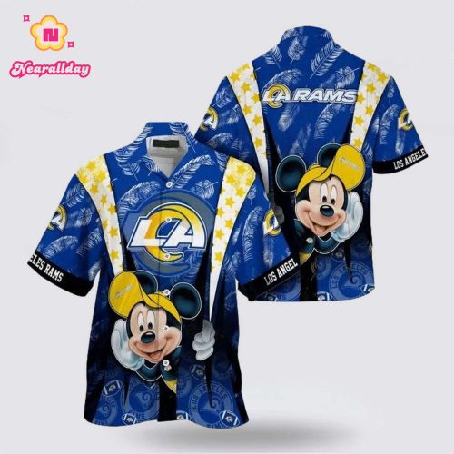 Los Angeles Rams Nfl Mickey Mouse Hawaiian Shirt For Fans