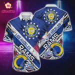 Los Angeles Rams US Flag Hawaiian Shirt