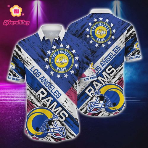 Los Angeles Rams US Flag Hawaiian Shirt