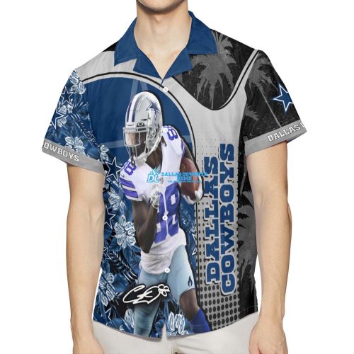 Men’s DCH CeeDee Lamb Blue Dallas Cowboys Legend Hawaiian Shirt