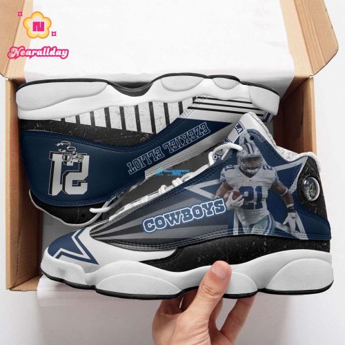 Men’s Ezekiel Elliott White Dallas Cowboys Limited Legend Play Air Jordan 13