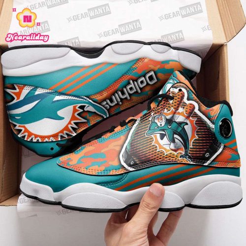 Miami Dolphins Air Jordan 13 Sneaker Custom For Fans Gift
