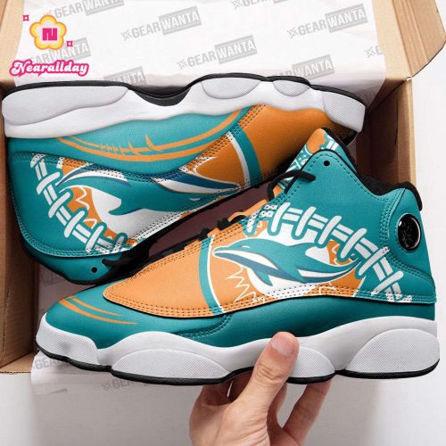 Miami Dolphins Air Jordan 13 Sneaker Custom For Fans Gift