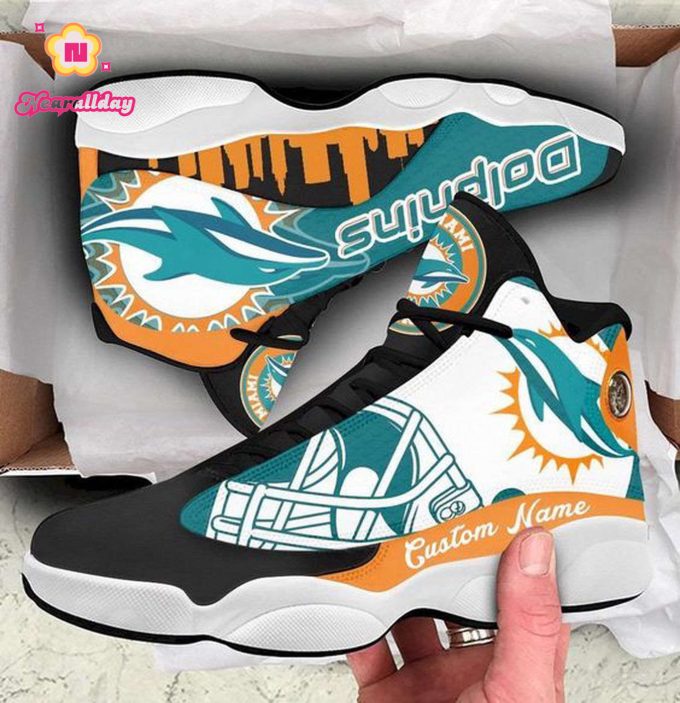 Miami Dolphins Air Jordan 13 Sneaker Custom For Fans Gift