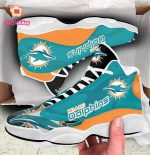 Miami Dolphins Air Jordan 13 Sneaker Custom For Fans Gift
