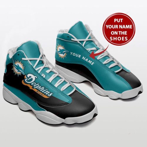 Miami Dolphins Air Jordan 13 Sneakers Personalized Sport Shoes For Men Women