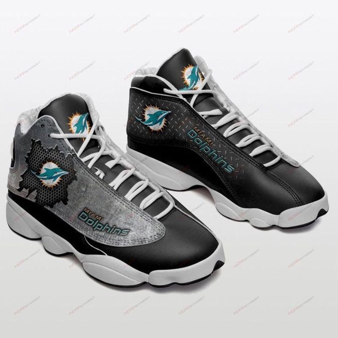 Miami Dolphins Air Jordan 13 Sneakers Sport Shoes V1 For Men Women