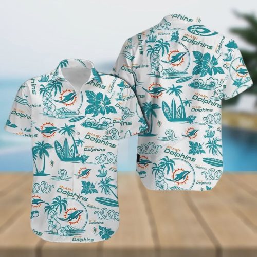 Miami Dolphins Aloha Pattern Hawaiian Shirt