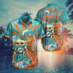 Miami Dolphins Baby Yoda Hawaiian Shirt