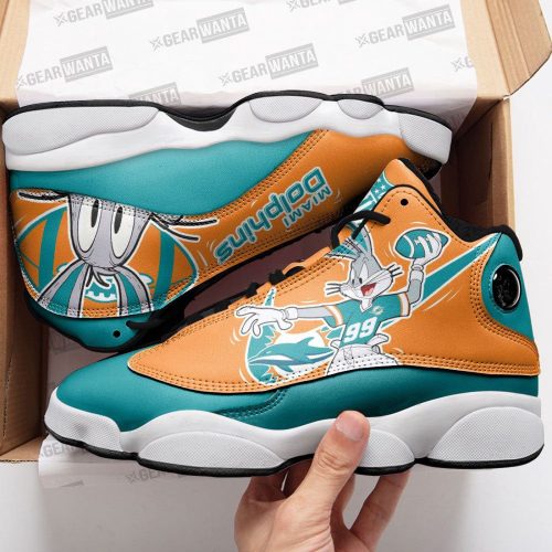 Miami Dolphins Bugs Bunny Air Jordan 13 Sneaker Custom For Fans Gift
