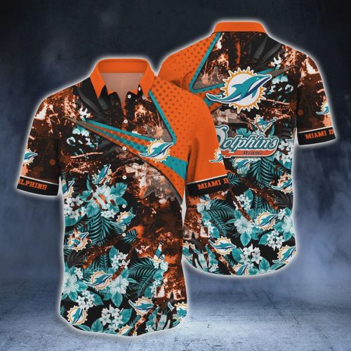 Miami Dolphins Cool Floral Hawaiian Shirt