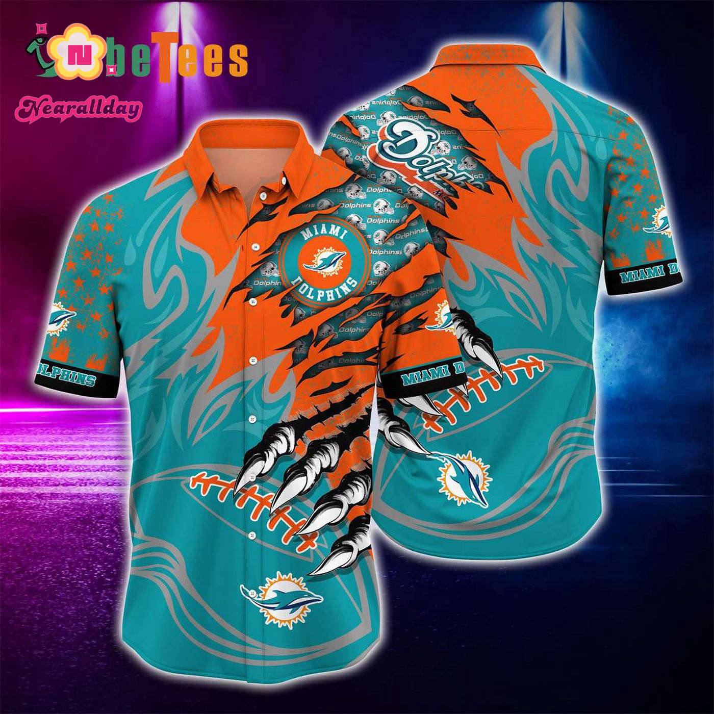 Miami Dolphins Hawaiian Shirt, Monter And Ball, Tropical Hawaiian Shirt Perfect Gifts For Your Loved Ones Miami Dolphins Hawaiian Shirt, Monter And Ball, Tropical Hawaiian Shirt Perfect Gifts For Your Loved Ones