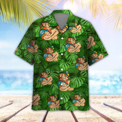 Miami Dolphins Leprechaun St. Patrick’s Day Hawaiian Shirt
