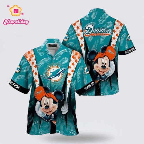 Miami Dolphins Nfl Mickey Mouse Hawaiian Shirt For Fans