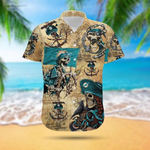 Miami Dolphins Pirates Retro Hawaiian Shirt
