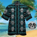Miami Dolphins Skull Hawaiian Shirt Gift for Men Women #2 Miami Dolphins Skull Hawaiian Shirt Gift for Men Women #2