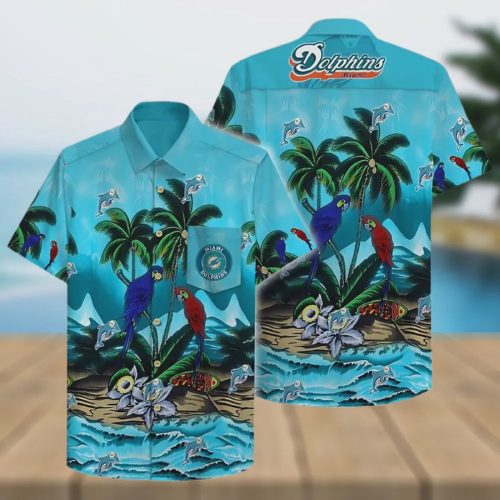 Miami Dolphins Tropical Graphic Hawaiian Shirt