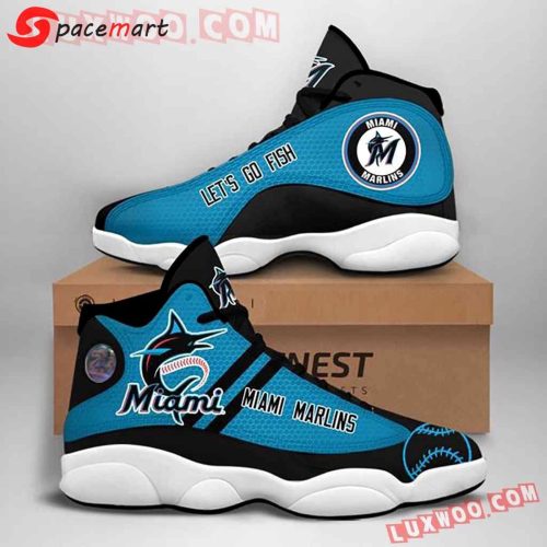 Miami Marlins Air Jordan 13 Sneaker Custom For Fans  Unisex Shoes Gift