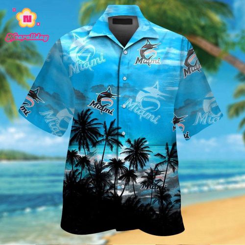 Miami Marlins Hawaiian Shirt #11 - Official MLB Merchandise