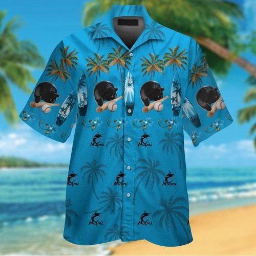Miami Marlins Hawaiian Shirt #4: Official MLB Merchandise for Fans