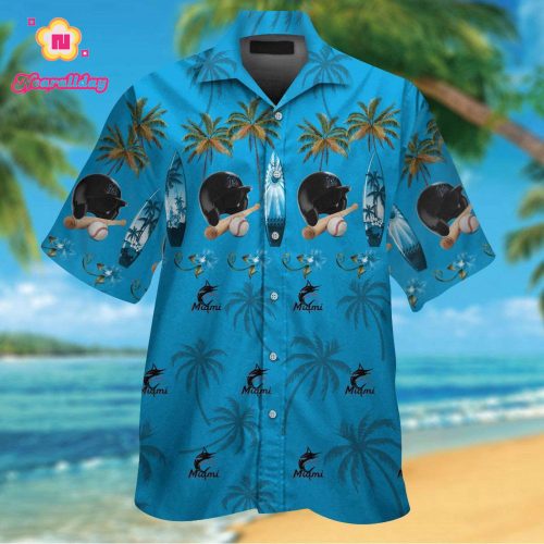 Miami Marlins Hawaiian Shirt #4: Official MLB Merchandise for Fans