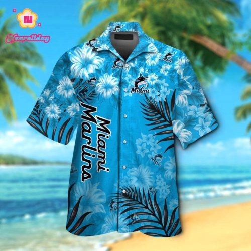 Miami Marlins Hawaiian Shirt #9 - Official MLB Merchandise for Fans