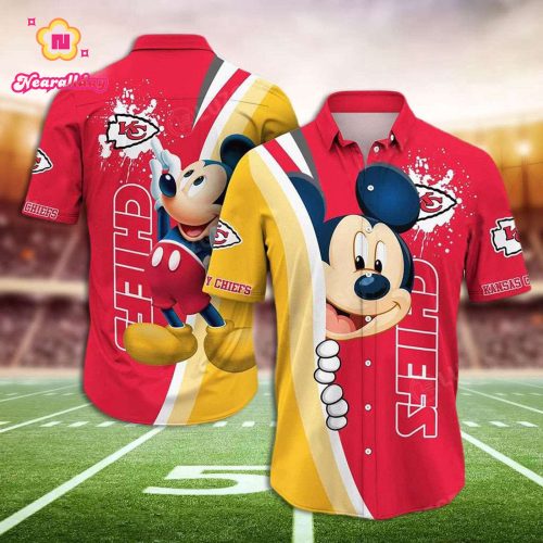 Mickey Aloha Shirt Andy Reid Hawaiian Shirt Kansas City Chiefs Mickey Hawaiian Shirt