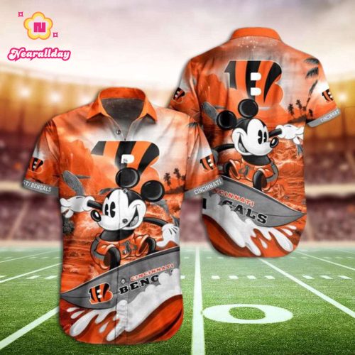 Mickey Aloha Shirt Bengals Hawaiian Shirt Cincinnati Bengals Mickey Hawaiian Shirt