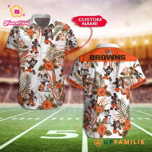 Mickey Aloha Shirt Cleveland Browns Hawaiian Shirt Mickey Aloha Beach Custom Hawaiian Shirts