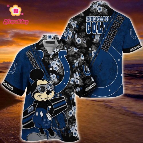 Mickey Mouse Hawaii Shirt Indianapolis Colts NFL Floral Pattern For Fans