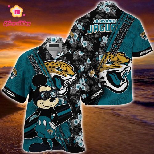 Mickey Mouse Hawaii Shirt Jacksonville Jaguars NFL Floral Pattern For Fans