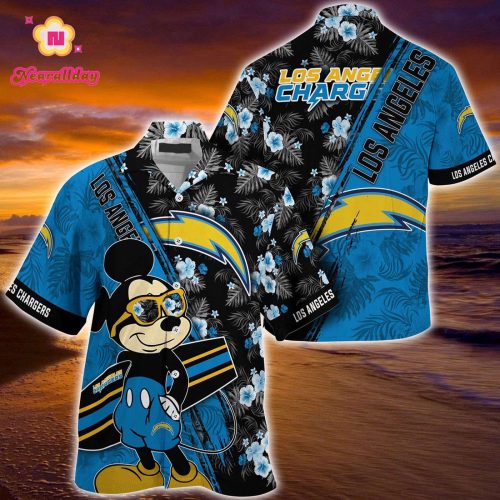 Mickey Mouse Hawaii Shirt Los Angeles Chargers NFL Floral Pattern For Fans