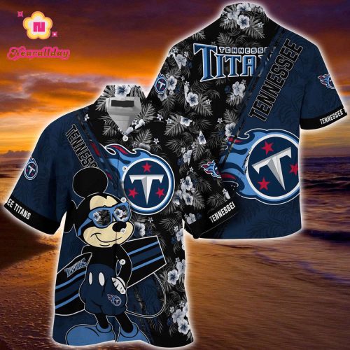 Mickey Mouse Hawaii Shirt Tennessee Titans NFL Floral Pattern For Fans