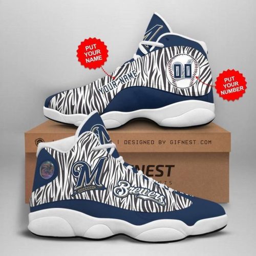 Milwaukee Brewers Air Jordan 13 Sneaker Custom For Fans  Unisex Shoes Gift
