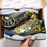 Milwaukee Brewers Air Jordan 13 Sneaker Custom For Fans  Unisex Shoes Gift