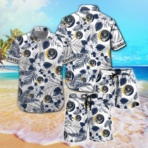 Milwaukee Brewers & Grateful Dead Hawaiian Shirt – Stylish Collaboration for Music & Sports Fans