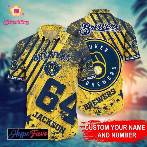 Custom Milwaukee Brewers MLB Hawaiian Shirt – Personalized Fan Gear