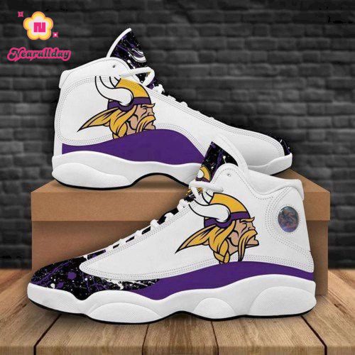 Minnesota Vikings Air Jordan 13 Sneaker Custom For Fans Gift