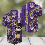 Minnesota Vikings Aloha Mick Pattern Hawaiian Shirt