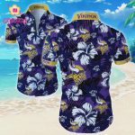 Minnesota Vikings Aloha Purple Hawaiian Shirt