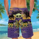 Minnesota Vikings & Baby Yoda Hawaiian Shirt Gift for Men Women #2