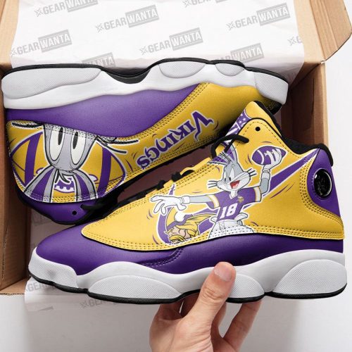 Minnesota Vikings Bugs Bunny Air Jordan 13 Sneaker Custom For Fans Gift