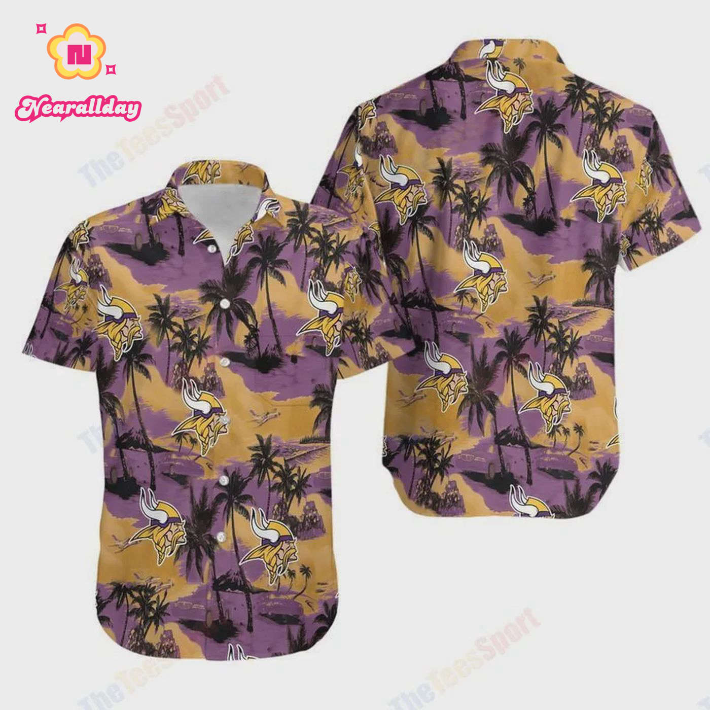 Minnesota Vikings Coconut Tree Hawaiian Shirt Minnesota Vikings Coconut Tree Hawaiian Shirt