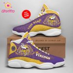 Minnesota Vikings Custom Name Air Jordan 13 Sneakers 1072